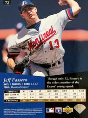 Rear | Jeff Fassero Baseball Cards 1995 SP