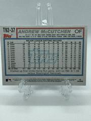 Back Of Card | Andrew McCutchen Baseball Cards 2021 Topps Update