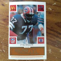 Ben Williams #77 Football Cards 1986 McDonald's Bills Prices
