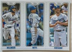 Bellinger, Betts, Kershaw Baseball Cards 2022 Topps Opening Day Triple Play Prices