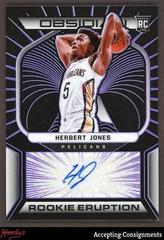 Herbert Jones [Purple] #RES-HBJ Basketball Cards 2021 Panini Obsidian Rookie Eruption Signatures Prices