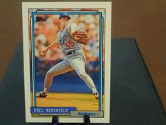 Orel Hershiser #175 Baseball Cards 1992 Topps Prices