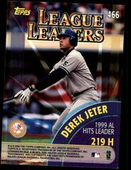 Back | D. Jeter, L. Gonzalez Baseball Cards 2000 Topps