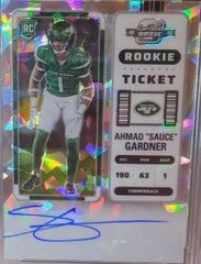 Ahmad 'Sauce' Gardner [Autograph Cracked Ice Ticket] #101 Football Cards 2022 Panini Contenders Prices