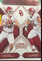 Baker Mayfield and Mark Andrews Football Cards 2018 Panini Contenders Draft Picks Collegiate Connections Prices