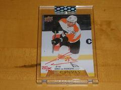 James van Riemsdyk [Red Ink] Hockey Cards 2020 Upper Deck Clear Cut Canvas Signatures Prices