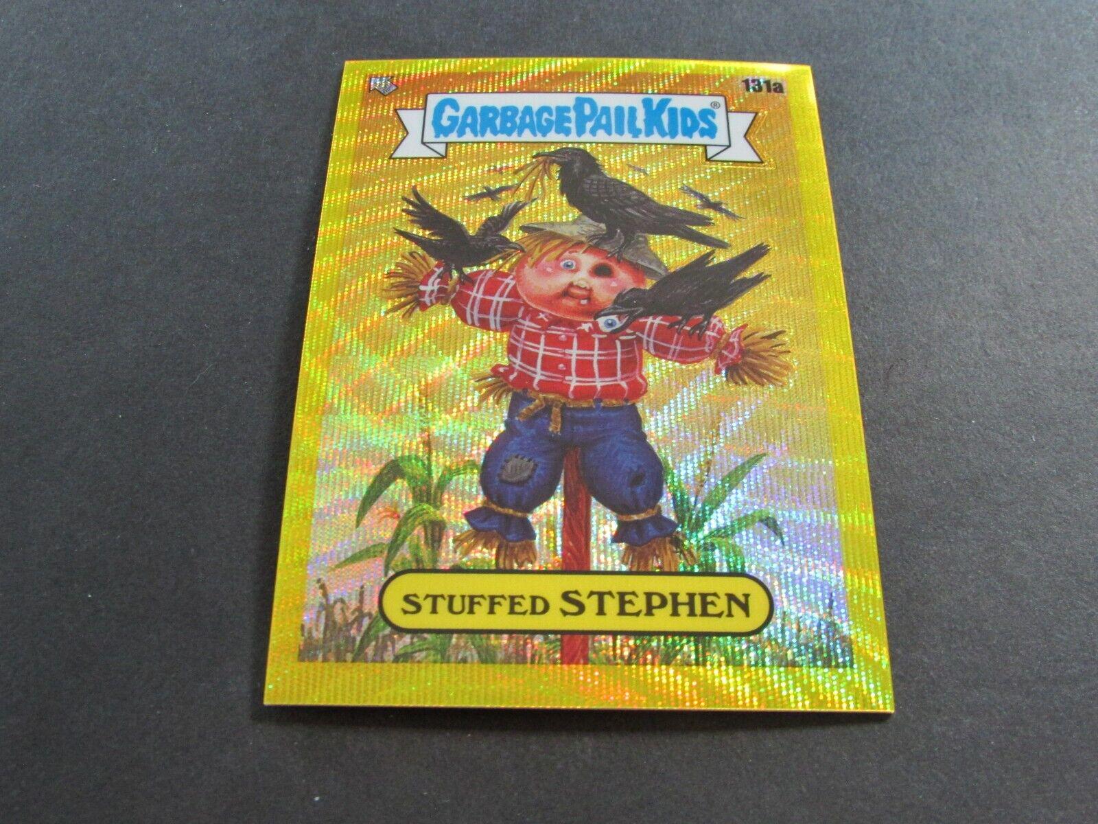 STUFFED STEPHEN [Yellow Wave] #131a 2021 Garbage Pail Kids Chrome