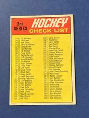 Checklist 2 #132 Hockey Cards 1970 O-Pee-Chee Prices