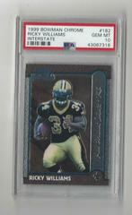 Ricky Williams [Interstate Refractor] #182 Football Cards 1999 Bowman Chrome Prices