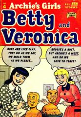 Archie's Girls Betty and Veronica #4 (1951) Comic Books Archie's Girls Betty and Veronica Prices