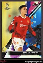 Jadon Sancho [Refractor] Soccer Cards 2021 Topps Finest UEFA Champions League Prices