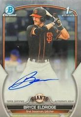 Bryce Eldridge Baseball Cards 2023 Bowman Draft Chrome Prospect Autographs Prices