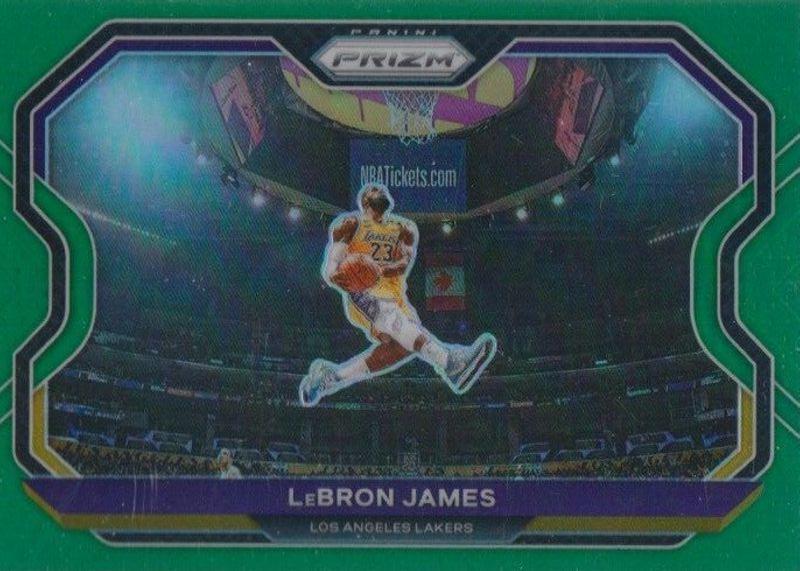 2020-21 Panini Prizm Lebron James Green Prizm #1 PSA 9 store Pristine