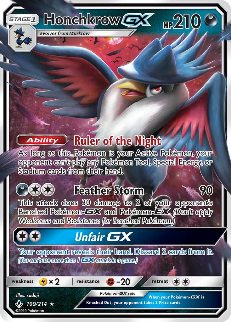 Honchkrow GX #109 Pokemon Unbroken Bonds