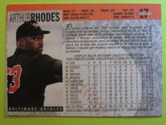 Reverse | Arthur Rhodes Baseball Cards 1994 O Pee Chee