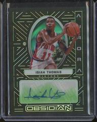 Isiah Thomas [Green] Basketball Cards 2021 Panini Obsidian Aurora Autographs Prices