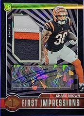 Chase Brown [Black Ice FOTL Autographed Memorabilia] #105 Football Cards 2023 Panini Illusions Prices