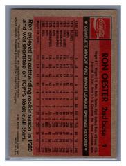 Back | Ron Oester Baseball Cards 1981 Coca Cola