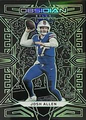 Josh Allen [Green Electric Etch] #11 Football Cards 2023 Panini Obsidian Prices