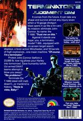 Terminator 2 Judgment Day - Back | Terminator 2 Judgment Day NES