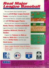 Back Cover | World Series Baseball Sega Game Gear