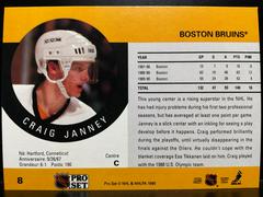 Back | Craig Janney Hockey Cards 1990 Pro Set