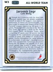 Back | Jaromir Jagr Hockey Cards 1992 Upper Deck All World Team
