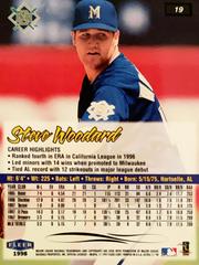 Rear | Steve Woodard Baseball Cards 1998 Ultra
