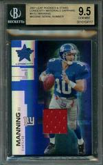 Eli Manning [Sapphire] #4 Football Cards 2007 Leaf Rookies & Stars Longevity Prices