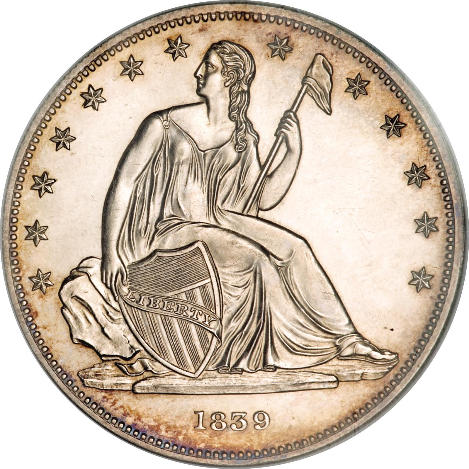 1839 [COPPER PROOF] Coins Gobrecht Dollar