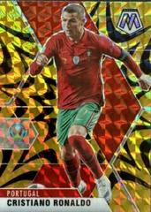 Cristiano Ronaldo [Reactive Gold Mosaic] #160 Soccer Cards 2021 Panini Mosaic UEFA Euro 2020 Prices