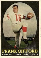 Frank Gifford #73 Football Cards 1958 Topps Prices
