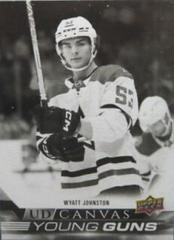 Wyatt Johnston [Black & White] #C218 Hockey Cards 2022 Upper Deck UD Canvas Prices