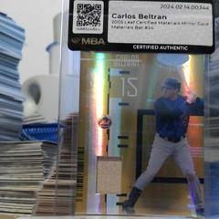 Carlos Beltran [Mirror Gold Materials Bat] #24 Baseball Cards 2005 Leaf Certified Materials Prices
