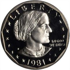 1981 S [PROOF] Coins Susan B Anthony Dollar Prices