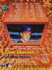 Rear | Tom Glavine Baseball Cards 1995 Topps DIII