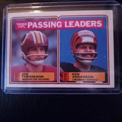 J.Theismann, K.Anderson [Passing Leaders] Football Cards 1983 Topps Prices