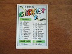 Checklist Card #66 Hockey Cards 1967 Topps Prices