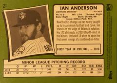 Rear | Ian Anderson Baseball Cards 2020 Topps Heritage Minor League