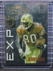 Jerry Rice [Reflections Gold] #EX89 Football Cards 1999 Playoff Prestige Exp Prices