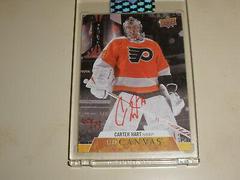 Carter Hart [Red Ink] Hockey Cards 2020 Upper Deck Clear Cut Canvas Signatures Prices