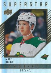 Matt Boldy [Rainbow] Hockey Cards 2022 Upper Deck Honor Roll Prices