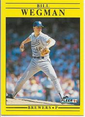 Bill Wegman #U-35 Baseball Cards 1991 Fleer Update Prices