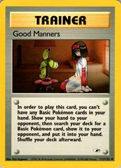 Good Manners #111 Pokemon Gym Heroes Prices