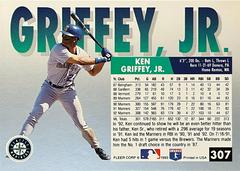 Card Back | Ken Griffey Jr. Baseball Cards 1993 Fleer