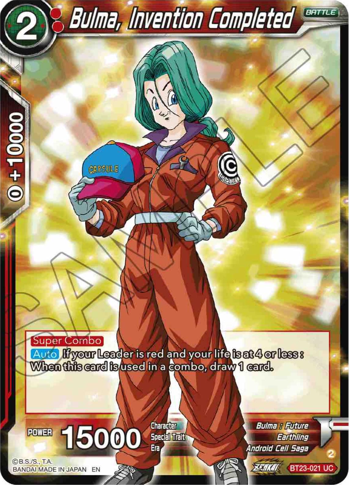 Bulma, Invention Completed BT23-021 Dragon Ball Super Perfect Combination