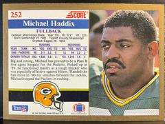 Back | Michael Haddix Football Cards 1991 Score