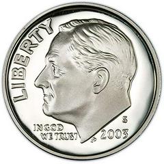 2003 S [SILVER PROOF] Coins Roosevelt Dime Prices