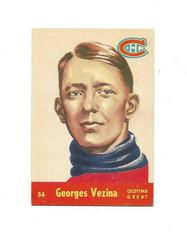 Georges Vezina #56 Hockey Cards 1955 Parkhurst Prices