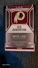 Back  | Bryce Love [Orange] Football Cards 2019 Panini Certified New Generation Jerseys